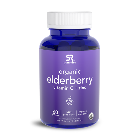 Product Image for Elderberry 150mg + C, Zn & Probiotic Organic (60 gummies)