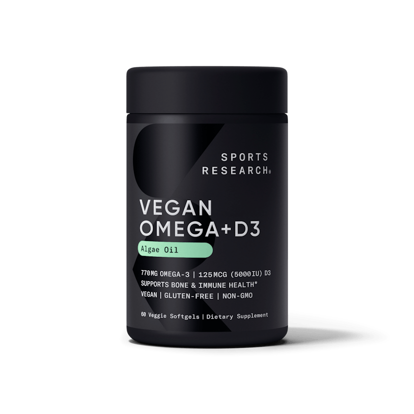 Product Image of Vegan Omega-3 630mg + Vitamin D3 5000iu (60 veggie softgels)